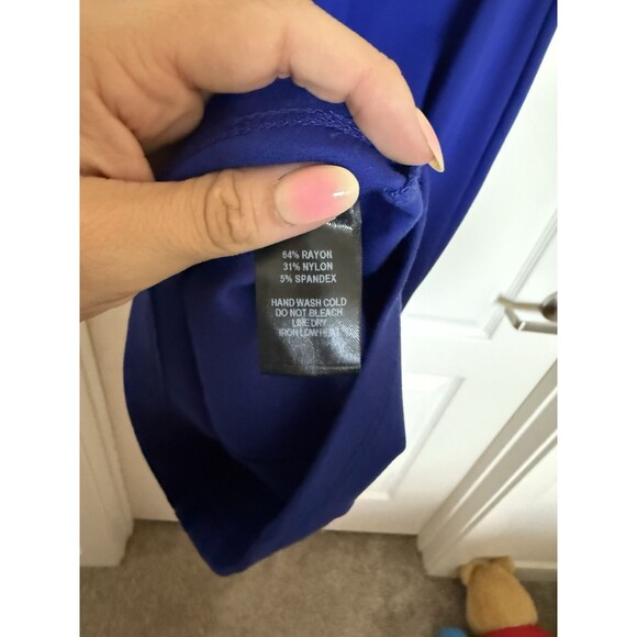 Lulus Blue Sheath Dress Sleeveless Knee Length Scoop Neck Stretch, Open Back M - Picture 4 of 4